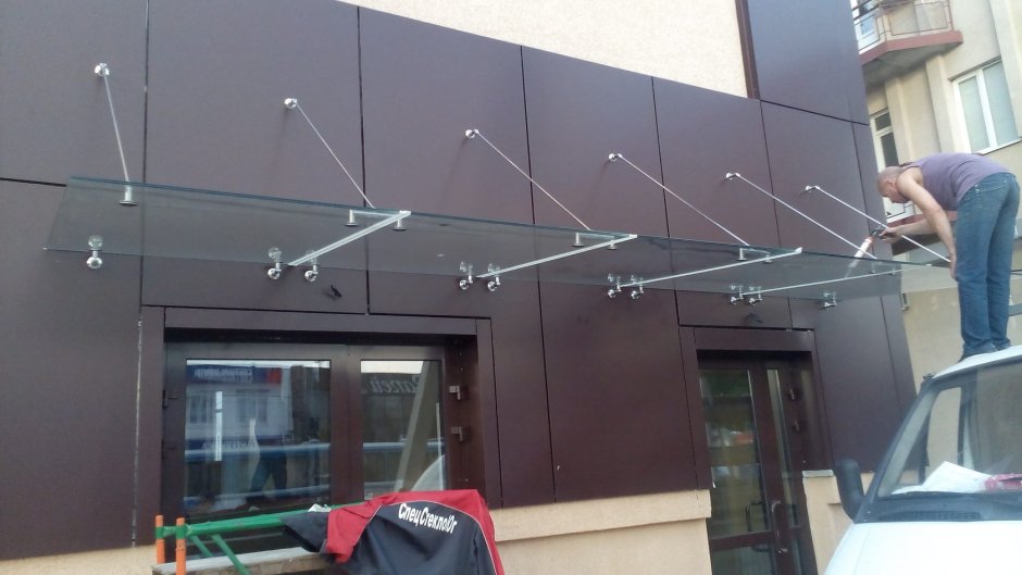 Стеклянный козырек Арабелла