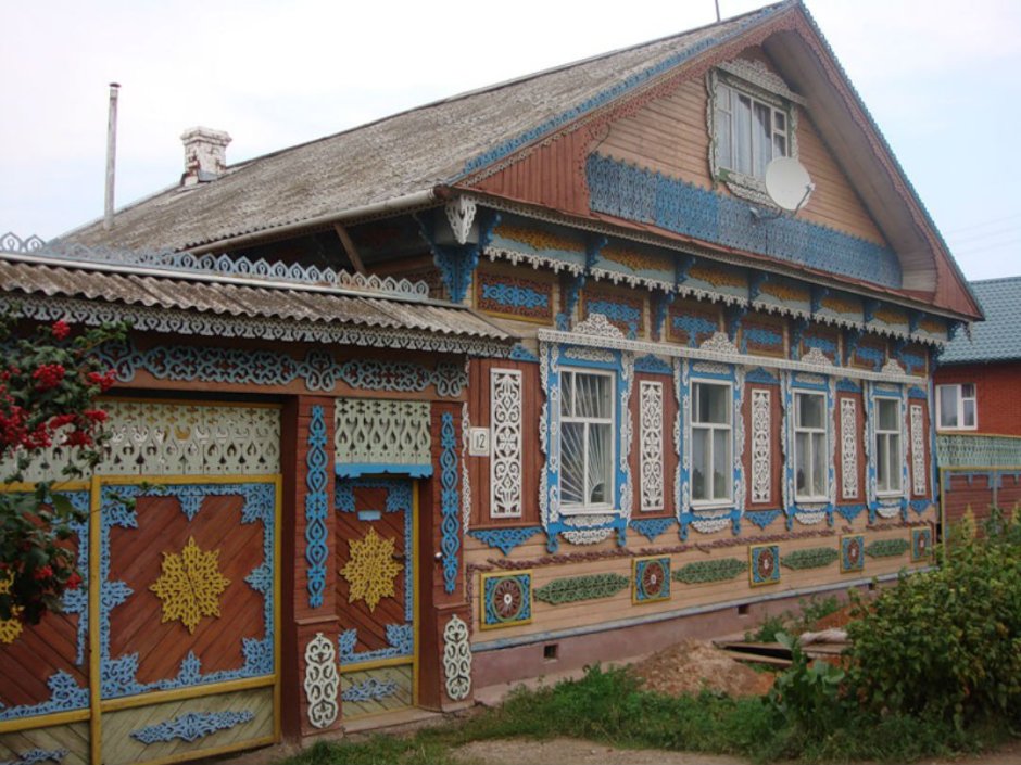 Село Пурех деревянное зодчество