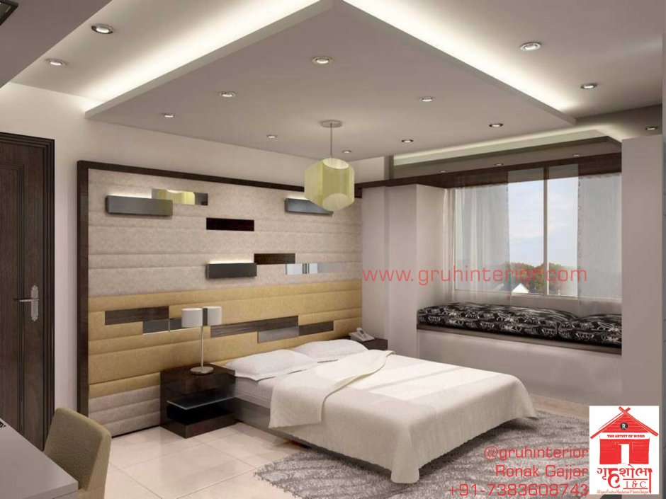 Потолок гипсокартон спальня