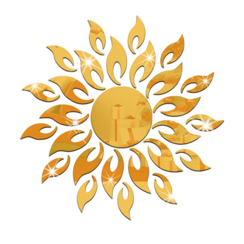 Украшение на стену с лучами