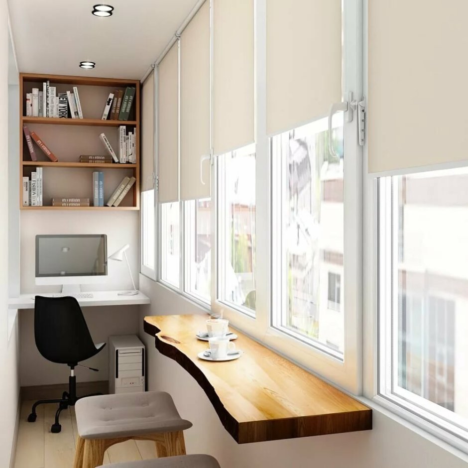 Рабочее место на лоджии