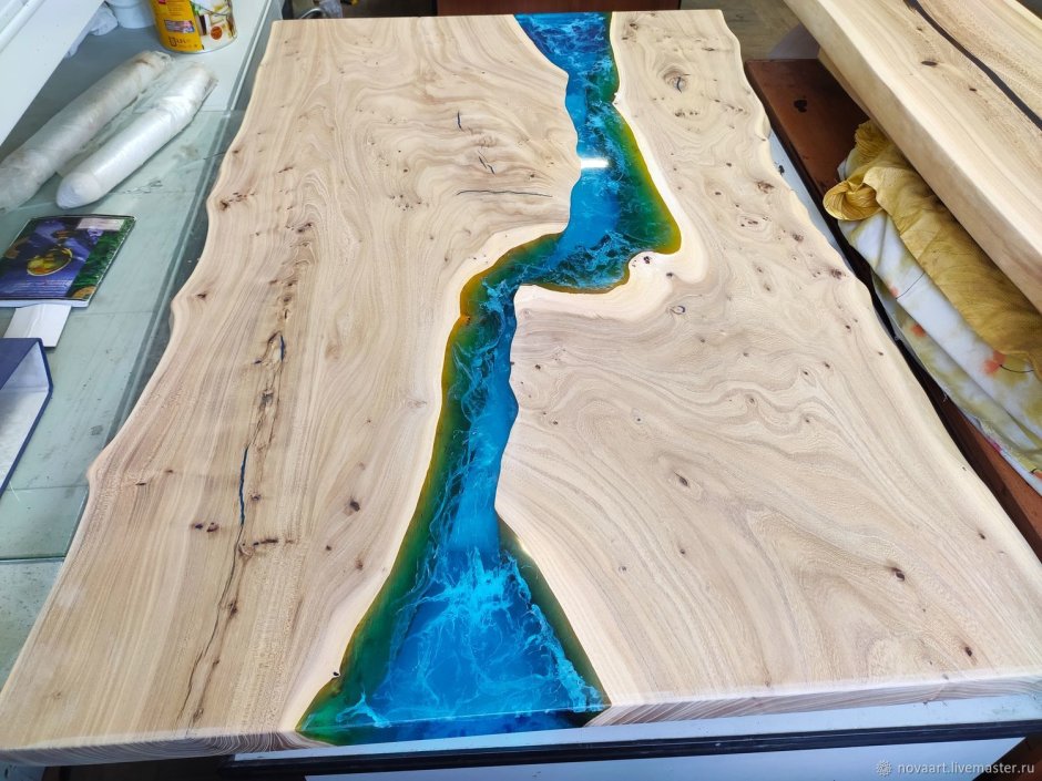 Стол слэб карагач река