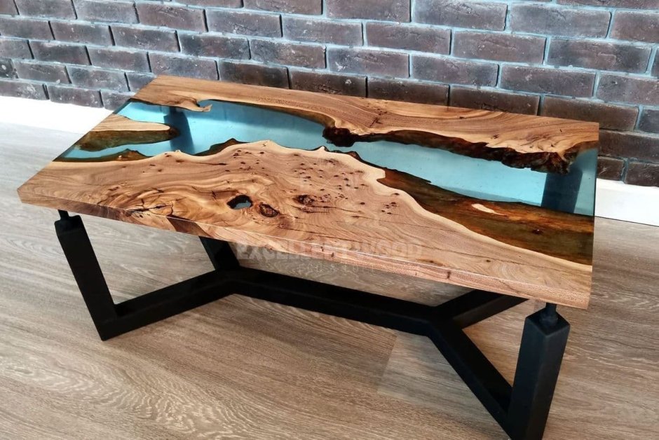 Журнальный столик слэб карагач