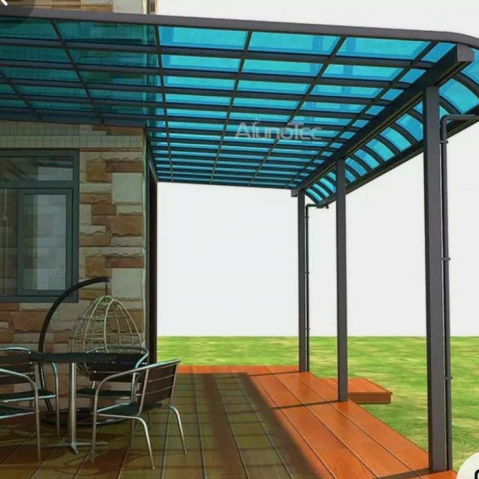 Навес для террасы из поликарбоната