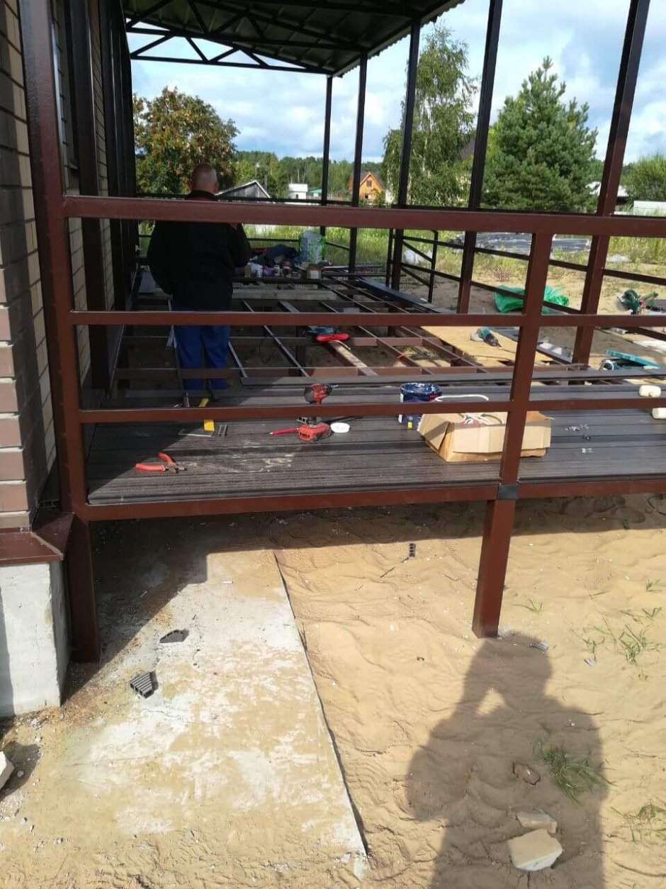 Терраса из ДПК на метал каркасе