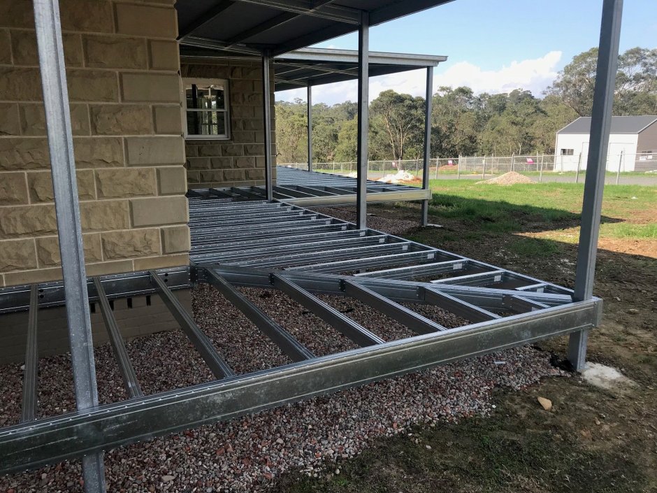 Каркас террасы из металла