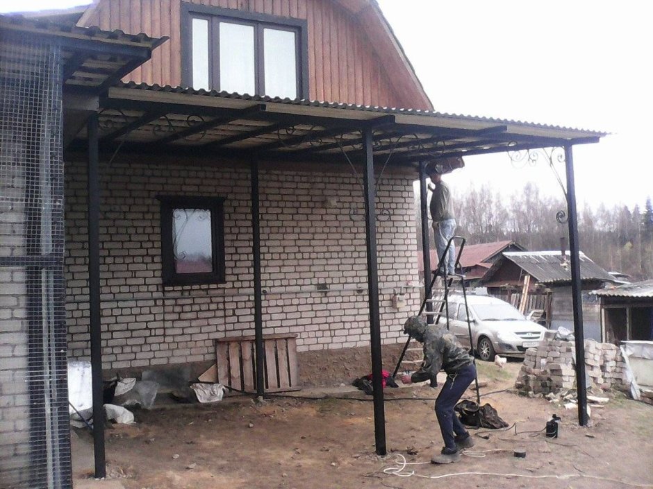 Пристрой навес к дому