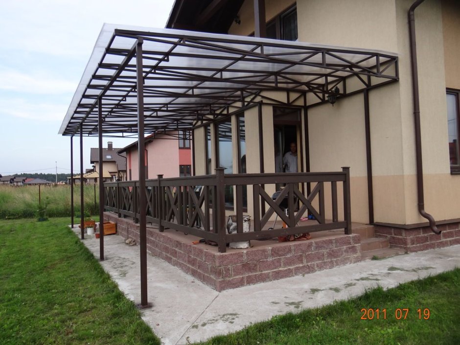 Металлический каркас под террасу