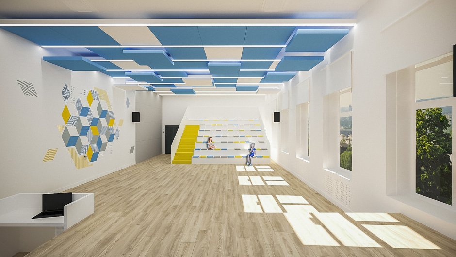 Интерьер стен школы