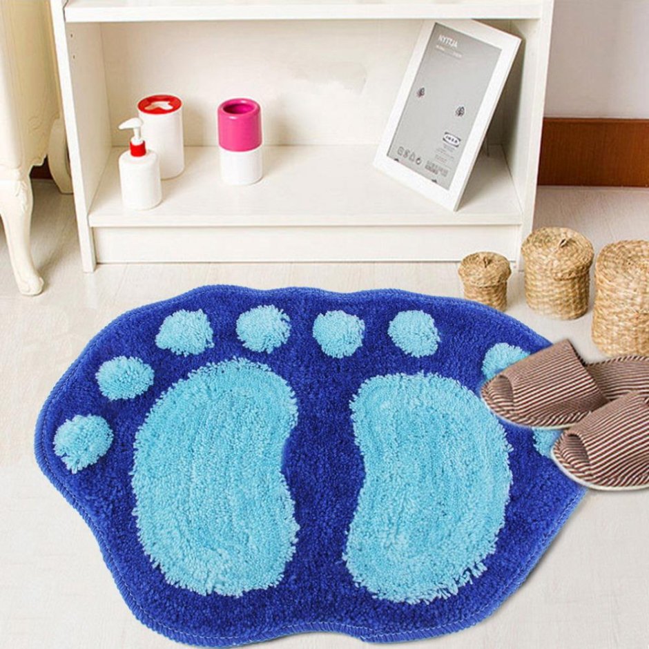 Вязаные коврики для ванной