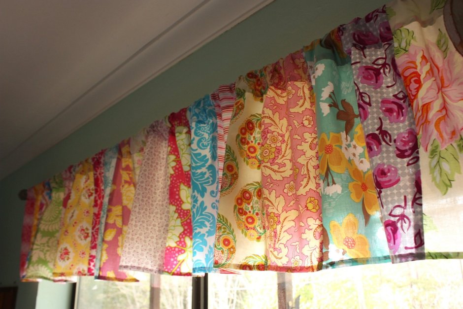 Ламбрекен из остатков тюли