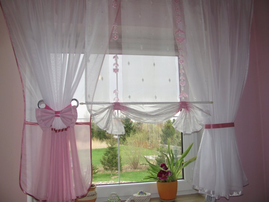 Раскрой занавесок на кухню