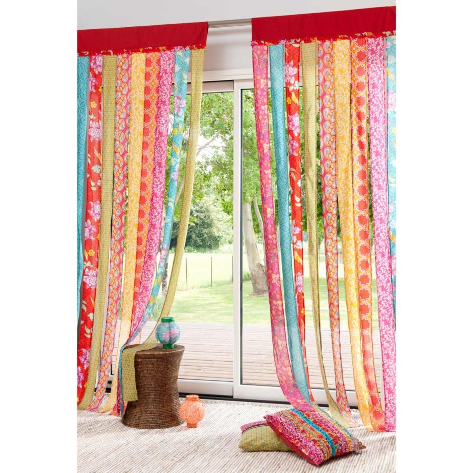 Шторы из Мешковины и тюля