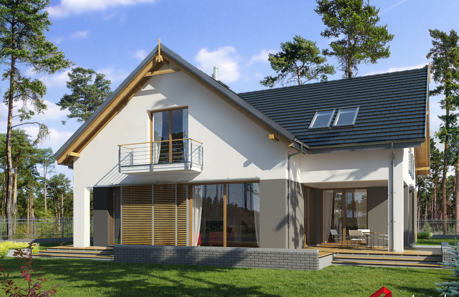 Двухъярусная крыша дома