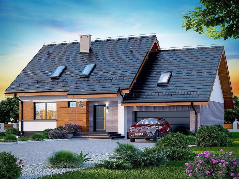 Двухуровневая кровля односкатная