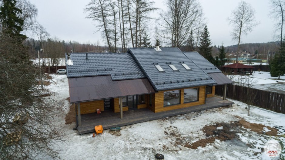 Дом из бруса проекты Скандинавия 130м2