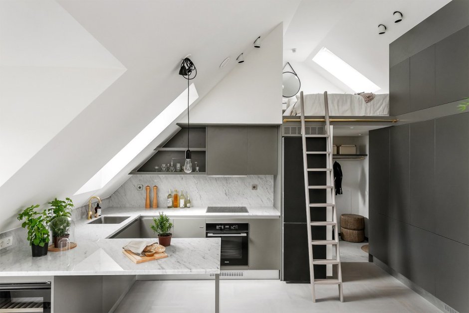 Дом барнхаус с антресолью