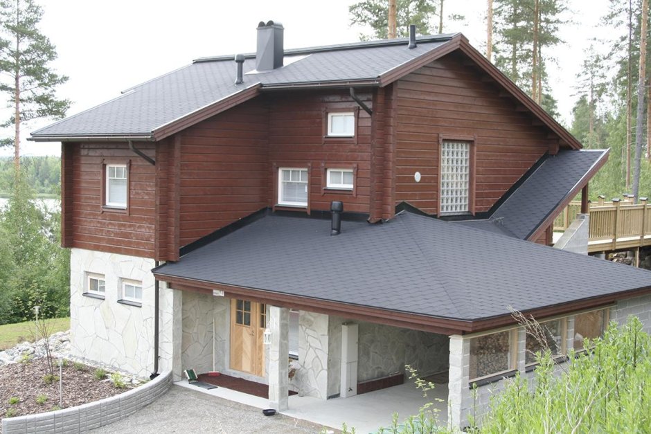 Одноэтажный каркасный дом с односкатной крышей