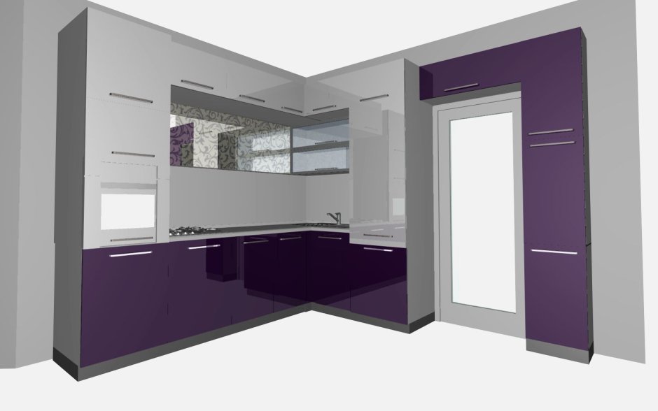 Проекты угловых кухонь с пеналом