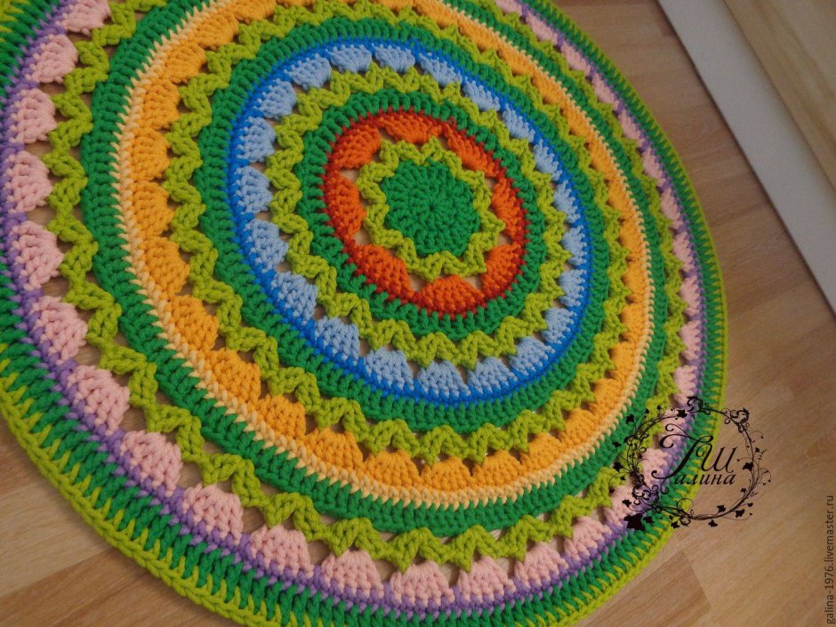 Вязаные коврики крючком