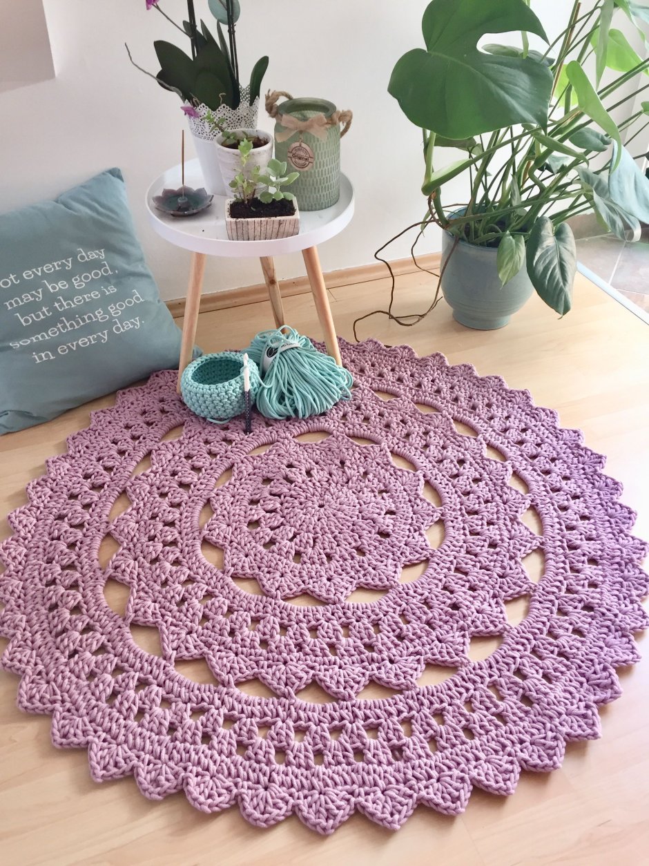 Вязаные ковры крючком