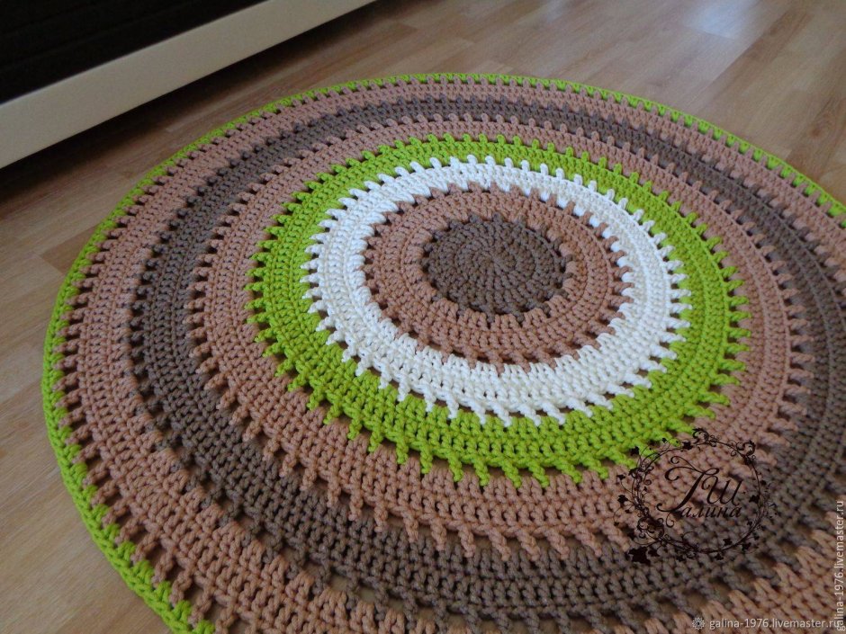 Коврик спицами