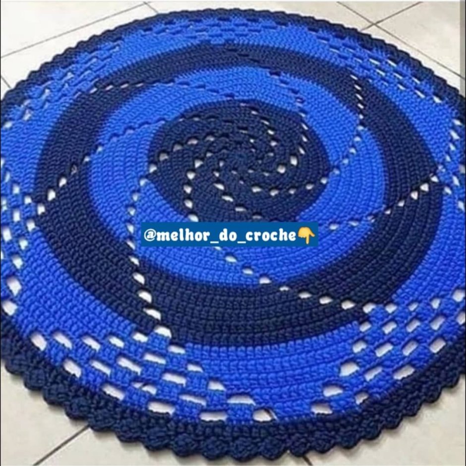 Круглый коврик крючком