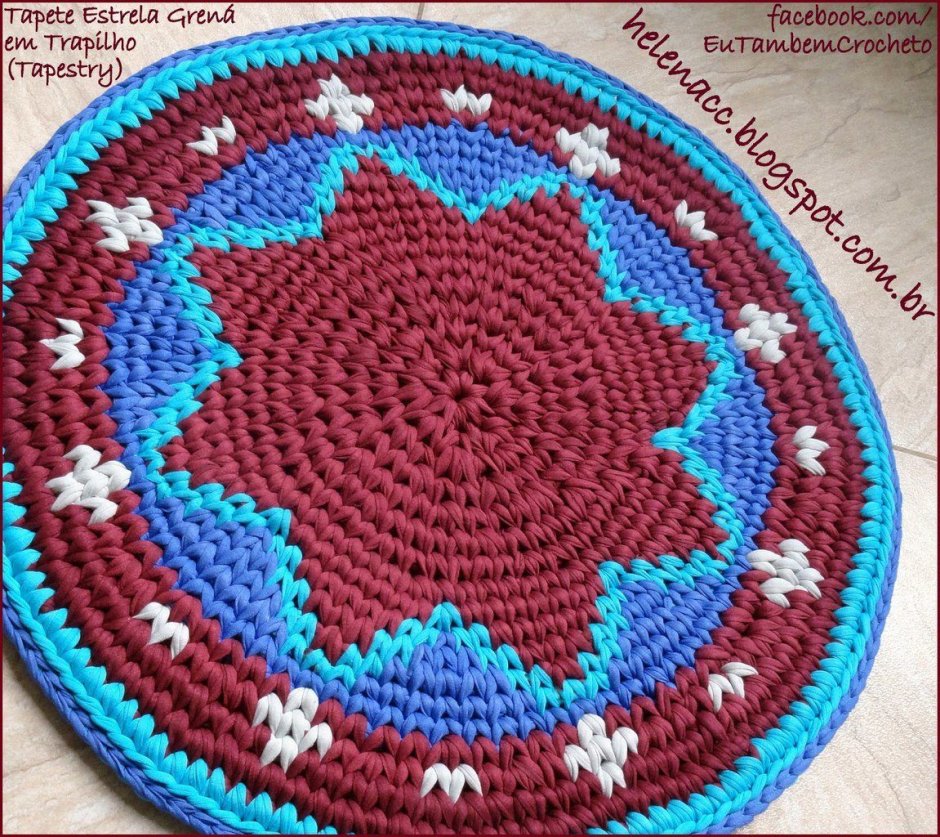 Вязание крючком круглых ковриков