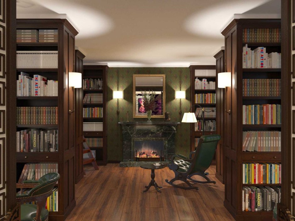 Планировка домашней библиотеки