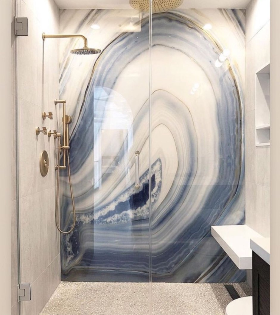 Плитка срез камня в ванной