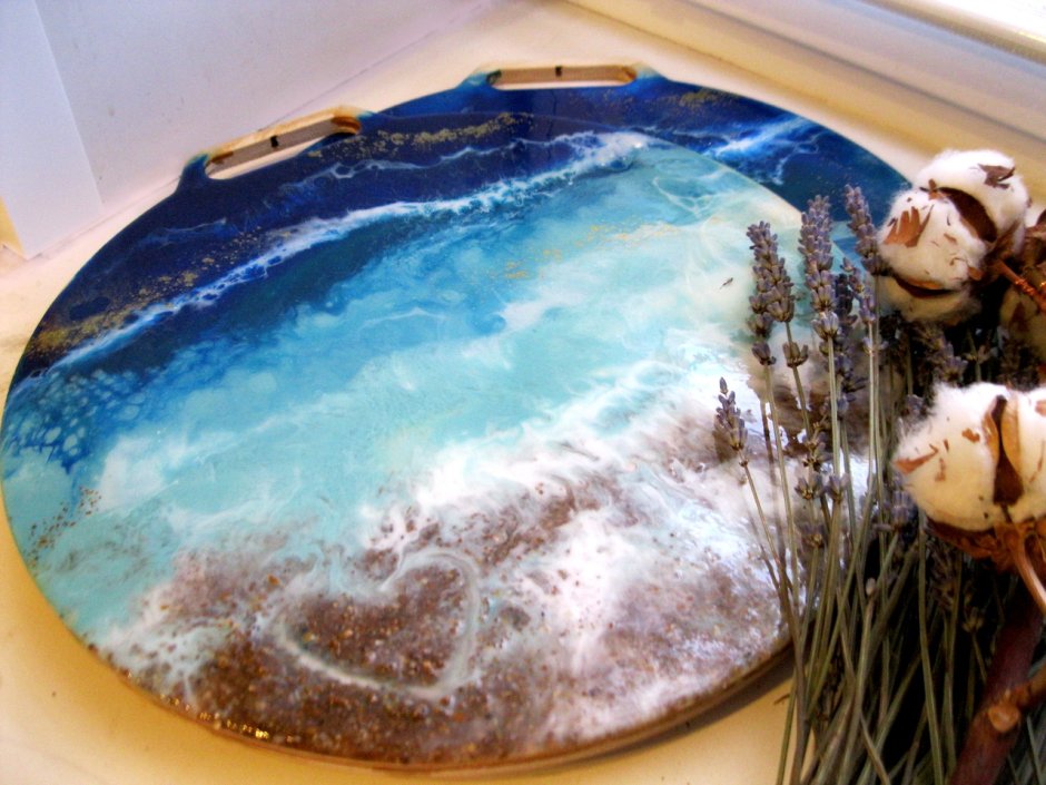 Поднос из эпоксидной смолы