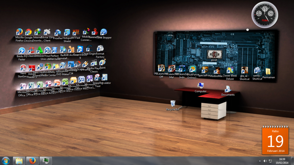 Полки для ярлыков на рабочем столе