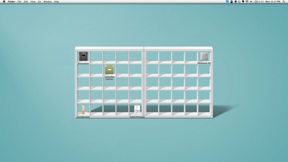 Полки для ярлыков на рабочем столе