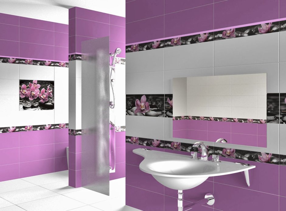 Керамическая плитка Mosplitka Орхидея