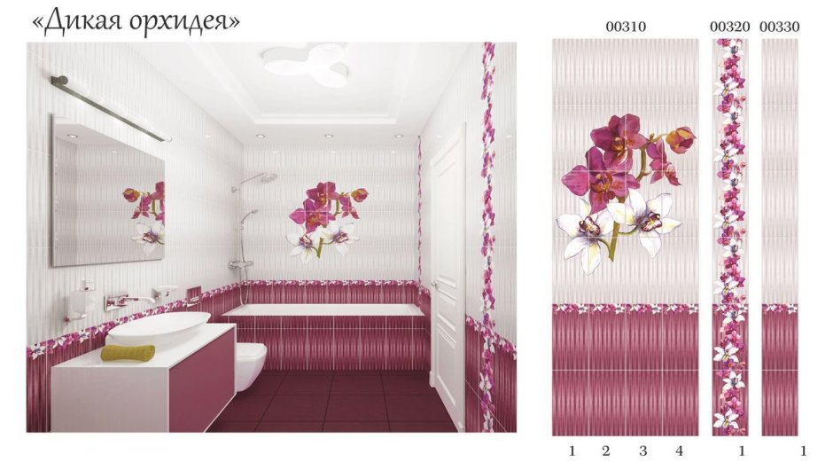 Панели ПВХ Панда Дикая Орхидея