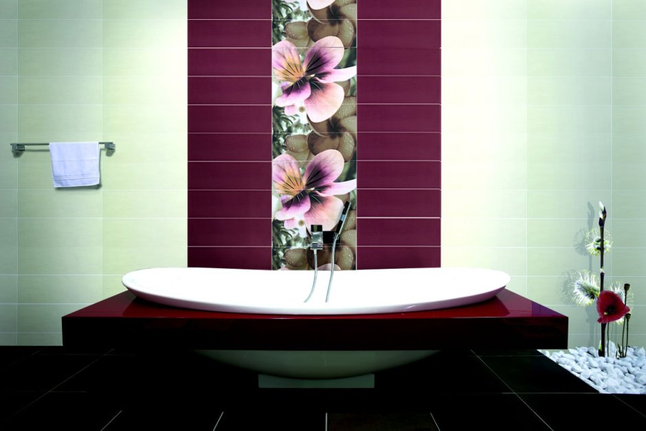 Плитка с цветами