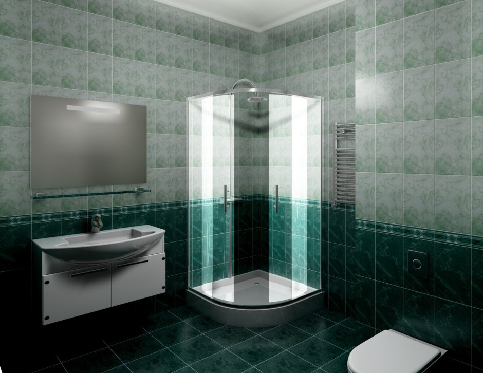 Зеленая плитка фактурная