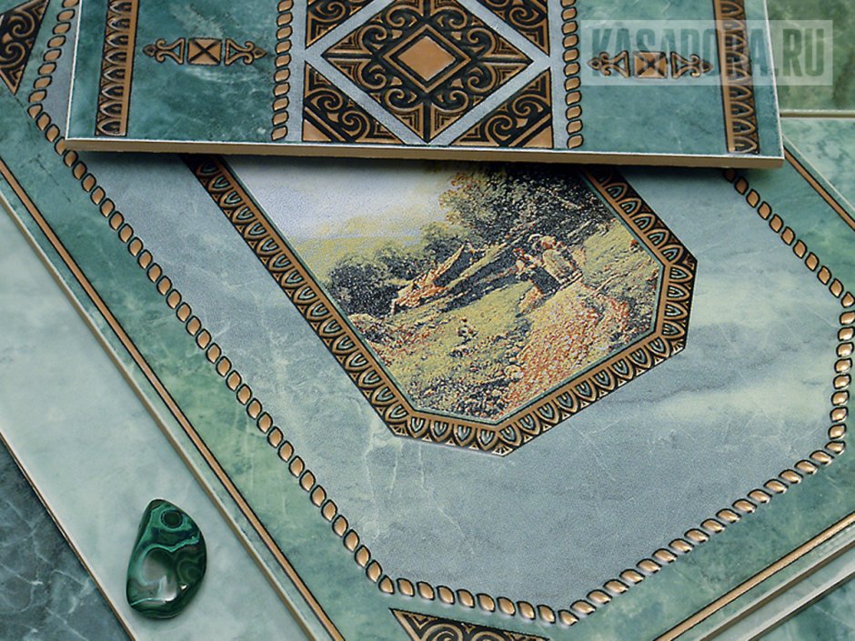 Шахтинская плитка Северина изумрудный