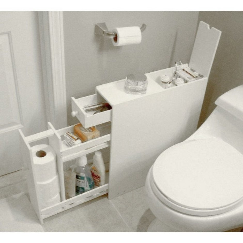 Шкаф вокруг зеркала в ванной