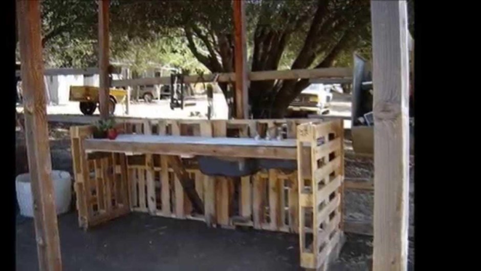 Съемное ограждение из дерева на паллеты