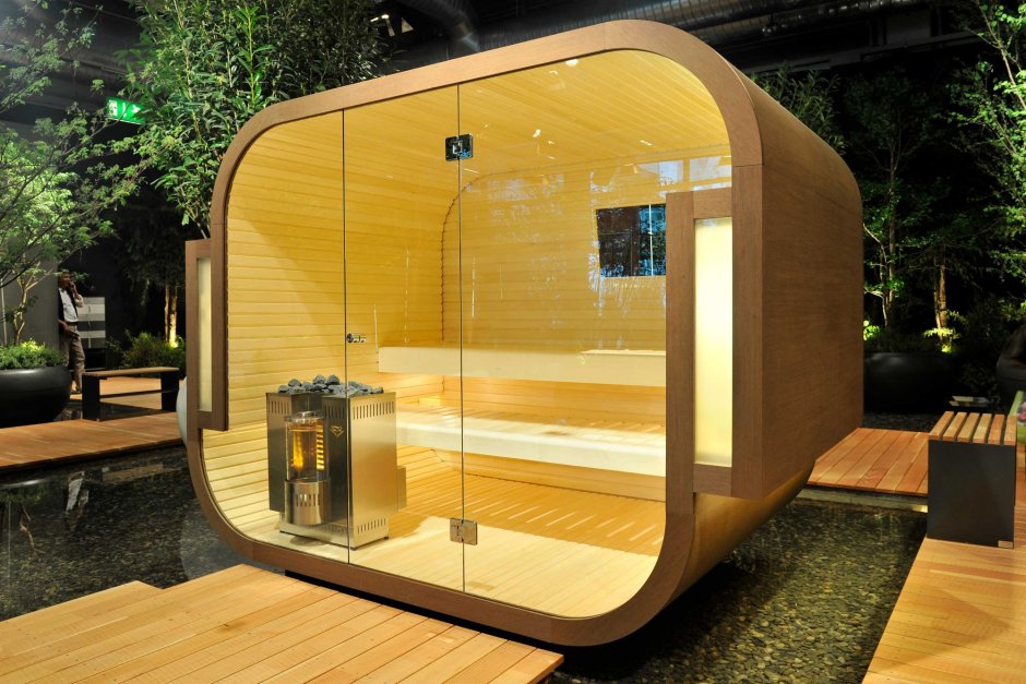 Компактная современная баня