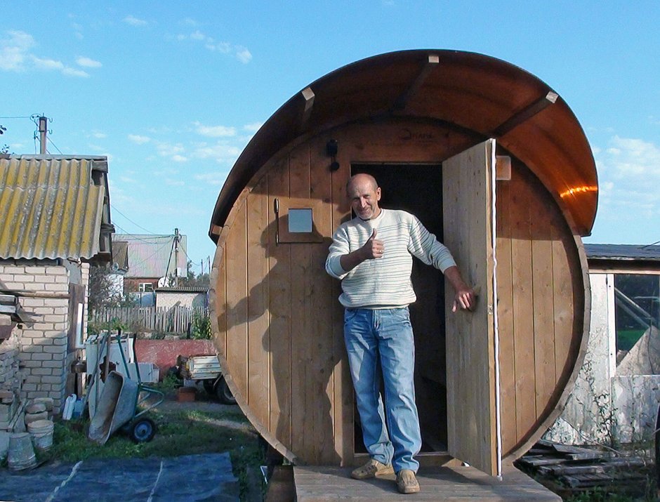 Глэмпинг баня бочка