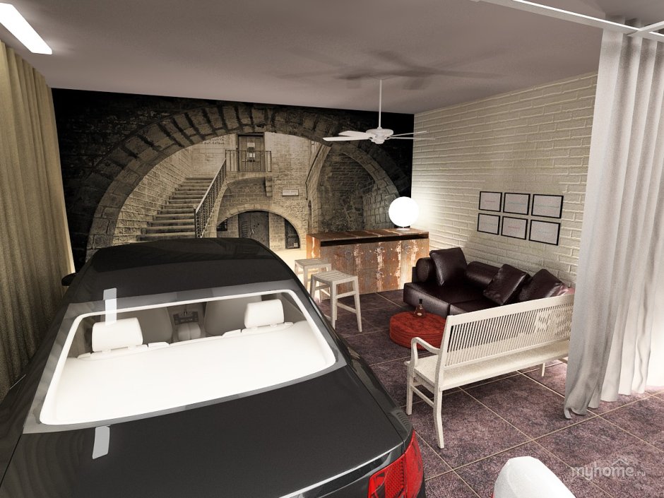 Зона отдыха в гараже