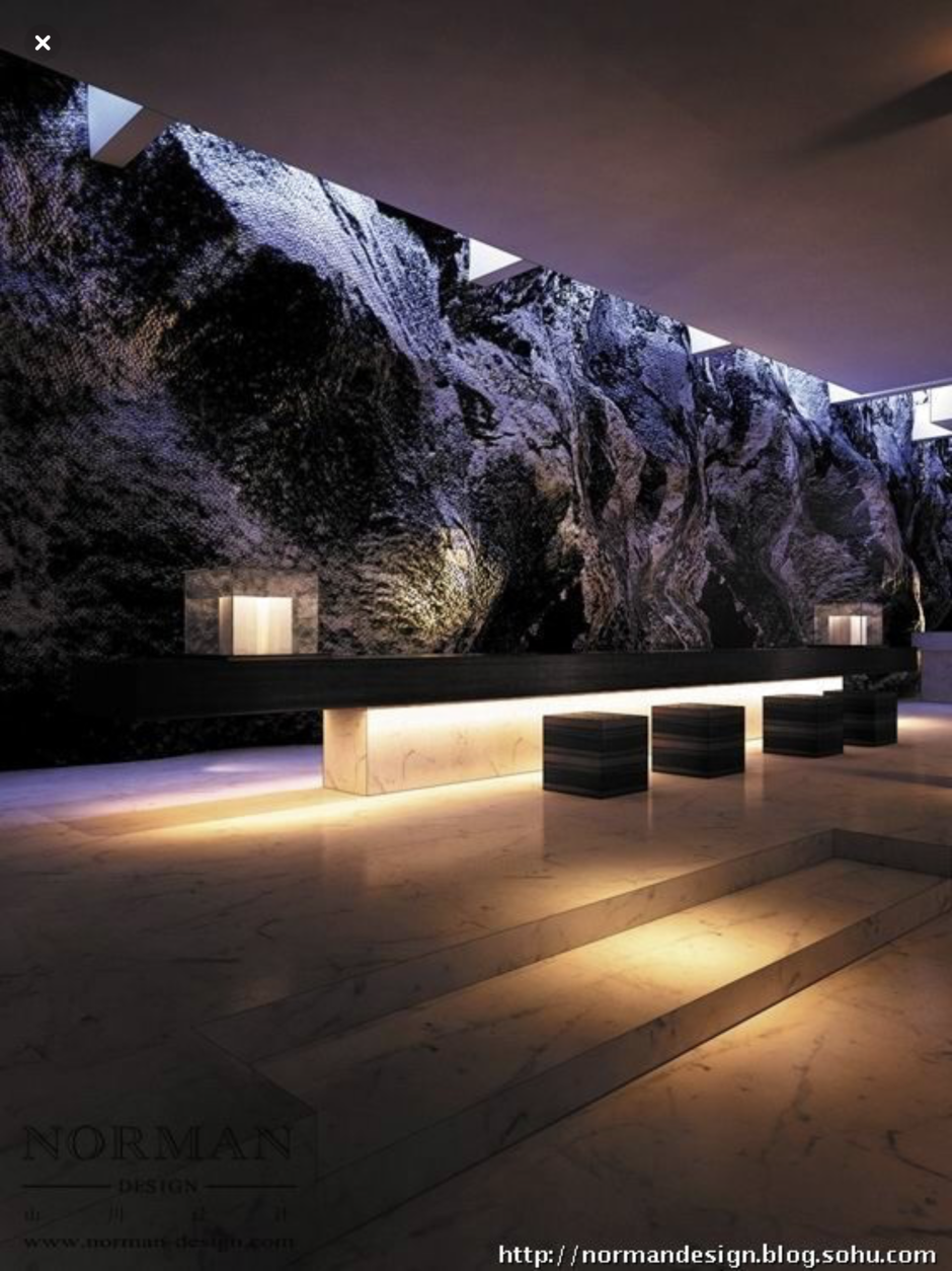 Имитация скалы на стене