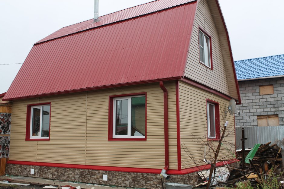 Отделка домов профлистом