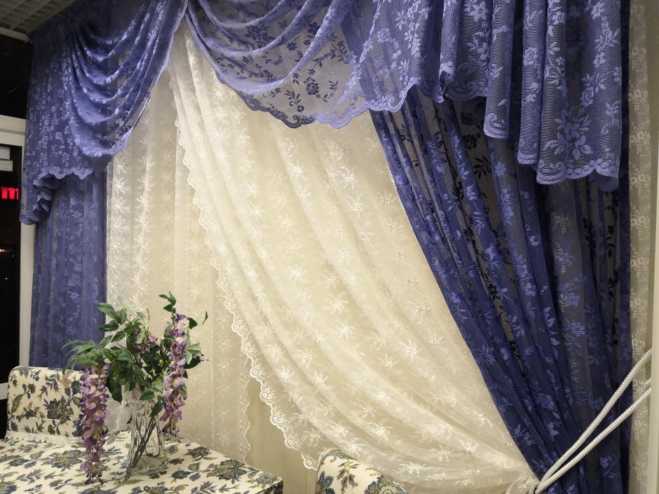 Занавески из гипюра