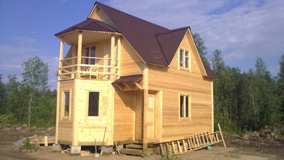 Пристрой к дачному дому 2 этажа