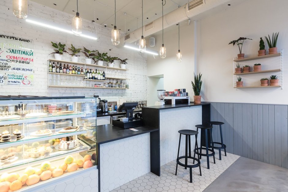 Интерьер кофейни маленькой