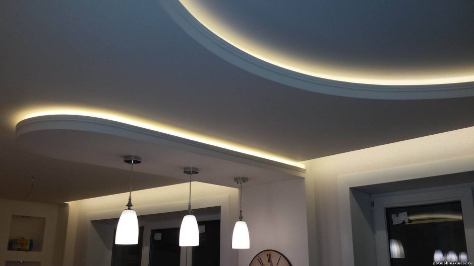 Многоуровневый потолок с подсветкой