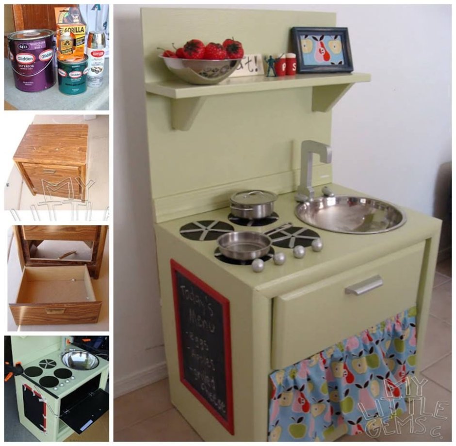 Детская кухня из тумбы